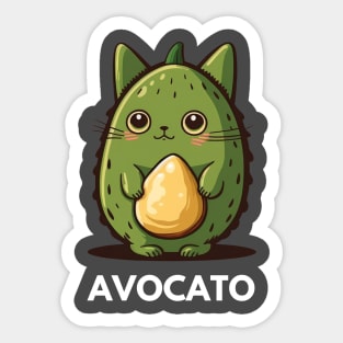 Avocado Cat Funny Sticker